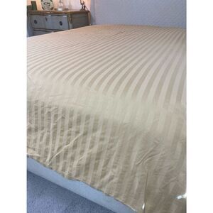 Charter Club Striped Sateen Duvet Cover in Light Beige